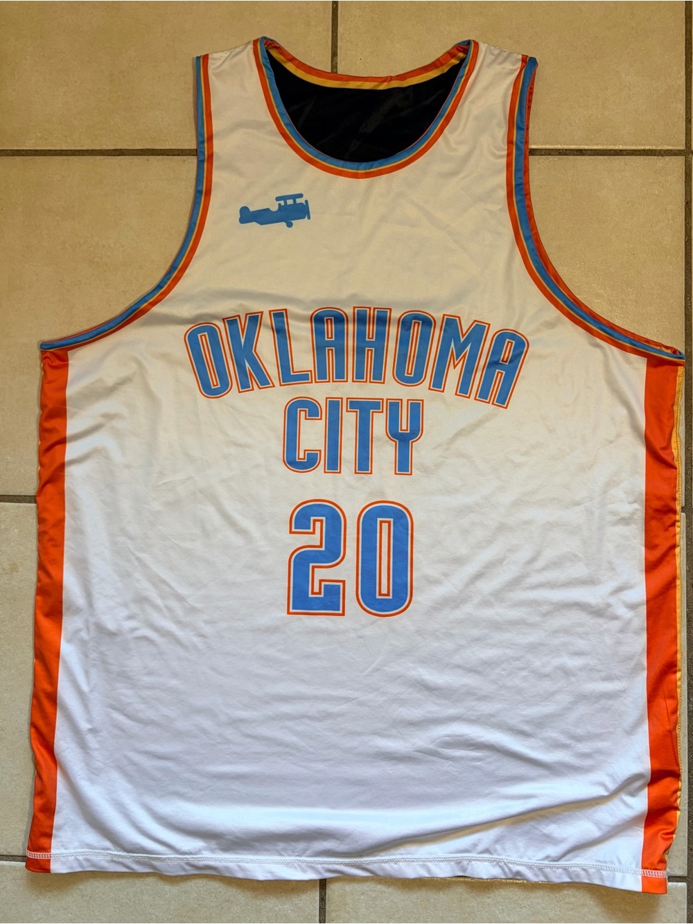 Source Unknown Oklahoma City White Blue Orange Tank Top #20